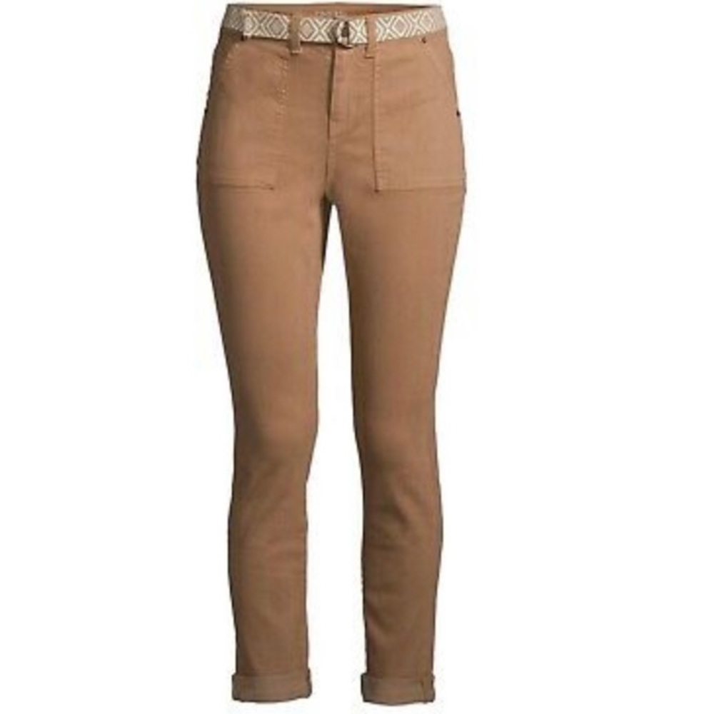 Time and Tru Women's Utility, High Rise, Skinny Pants Size 6 Brown